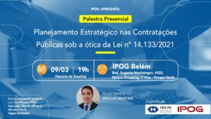 Read more about the article Palestra: Planejamento Estratégico nas Contratações Públicas sob a ótica da Lei nº 14.133/2021