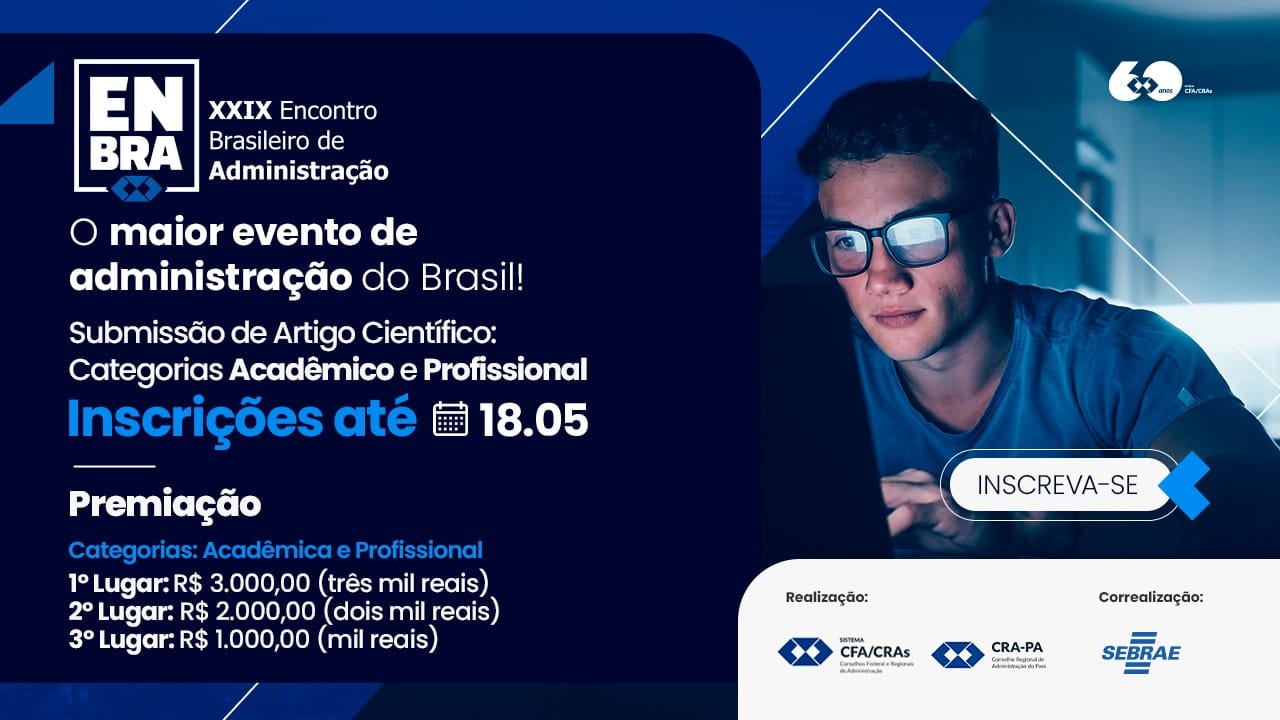 Leia mais sobre o artigo XXIX ENBRA está com inscrições abertas para submissão de trabalhos científicos.