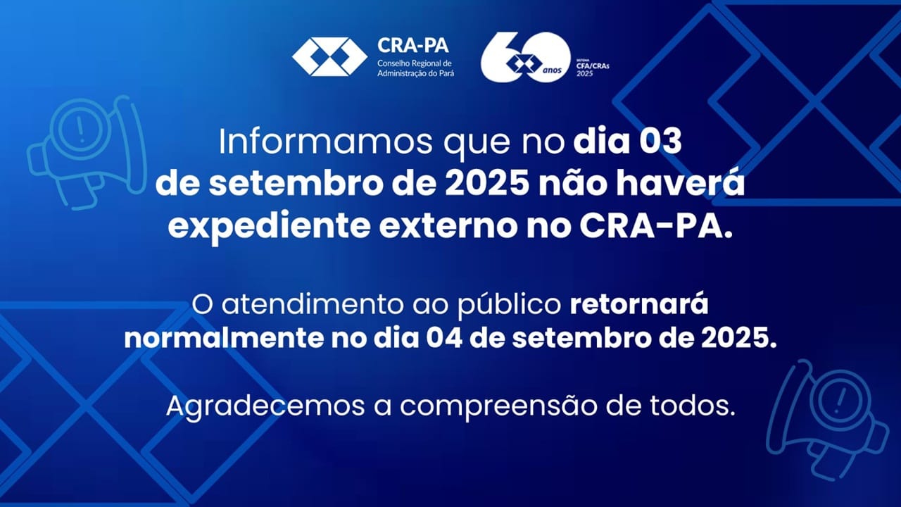 Leia mais sobre o artigo Aviso de expediente