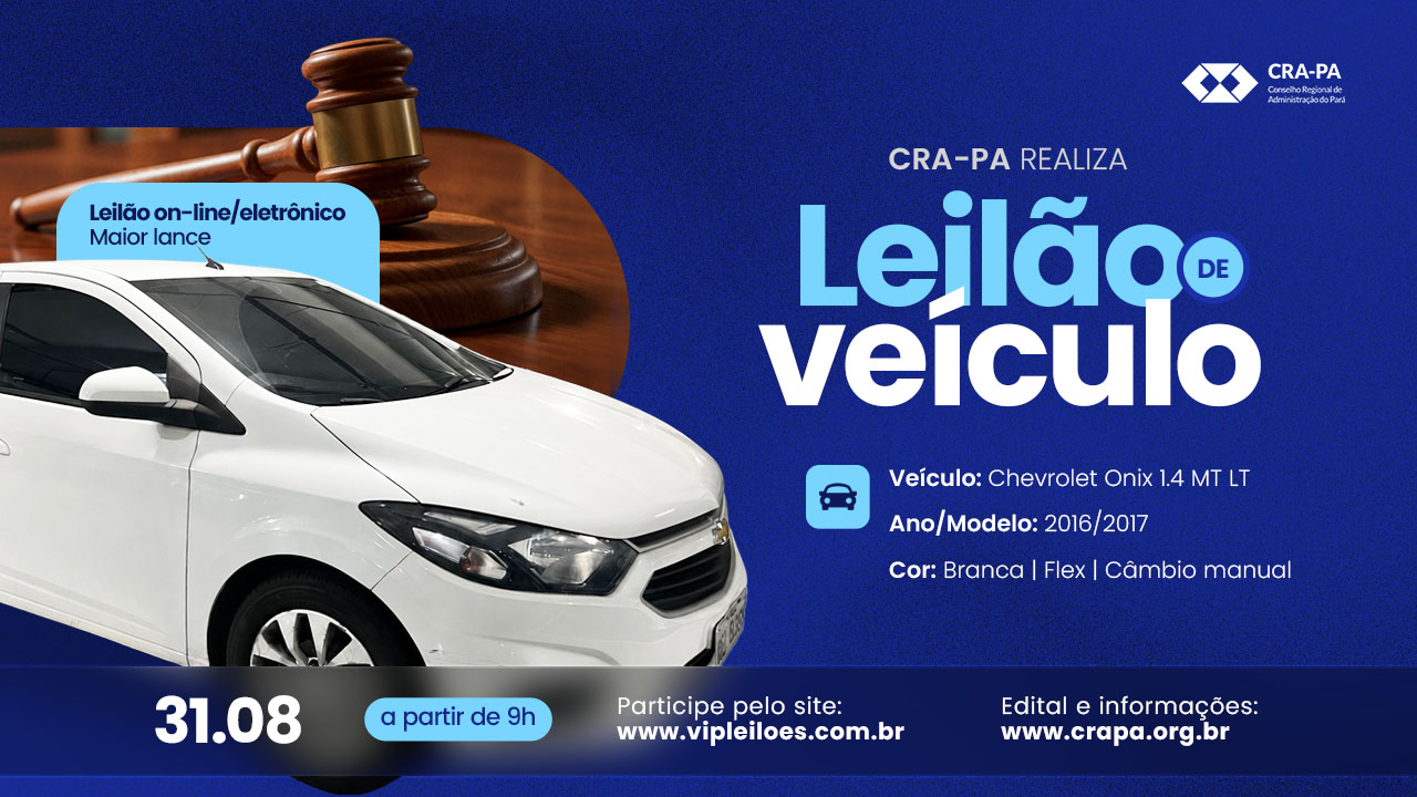 No momento, você está visualizando CRA-PA realiza Leilão para venda de veículo